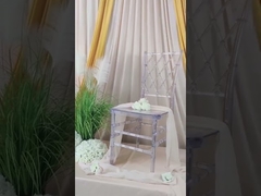 Transparent clear Bulk Chiavari Chairs Outdoor Wedding Event Net Back